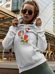 Худі на день закоханих з принтом Love is (0228)