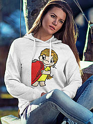 Худі парне до Дня закоханих з принтом Love is - для двох (0229)