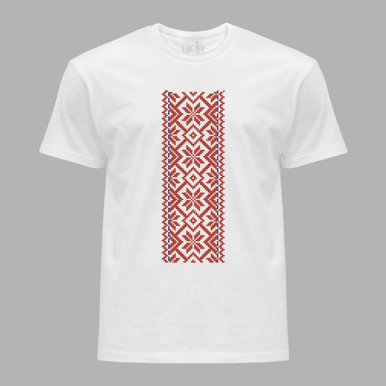 Футболка чоловіча з патріотичним принтом "Прямокутна гарна вишиванка" (011123), фото 1