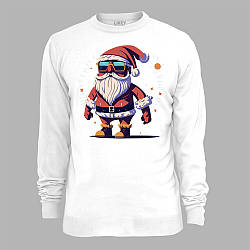 Світшот з новорічним принтом "Сяючий Санта в окулярах" (0211303)