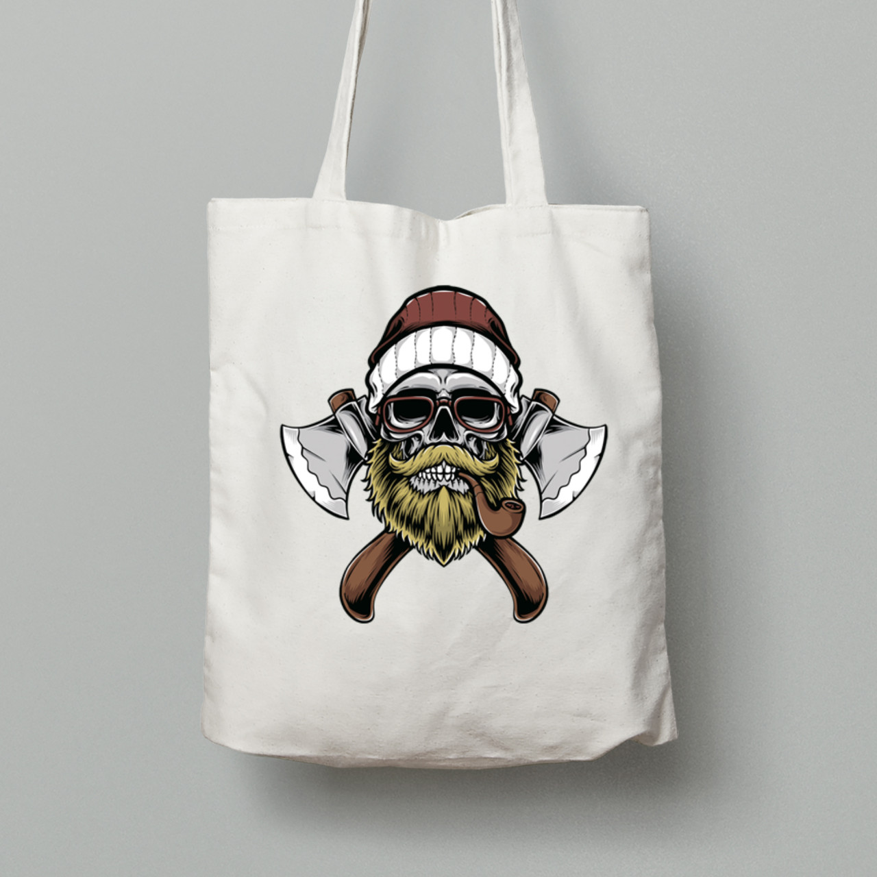 Екосумка шопер з бавовни 38х40см з новорічним принтом "Санта-пірат" (0211304), фото 1