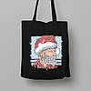 Екосумка шопер з бавовни 38х40см з новорічним принтом "Брутальний Санта" (0211305), фото 2
