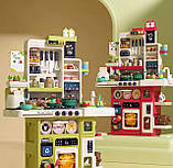 Дитяча велика іграшкова ігрова кухня для дівчаток з парою водою посудом та звуками Висота 100 см 101 деталь, фото 9