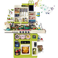 Дитяча велика ігрова іграшкова кухня з водою парою тостером підсвічуванням та звуками Висота 100 см 101 деталь