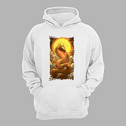 Худі з принтом "Сонячний дракон у хмарах" (231004)