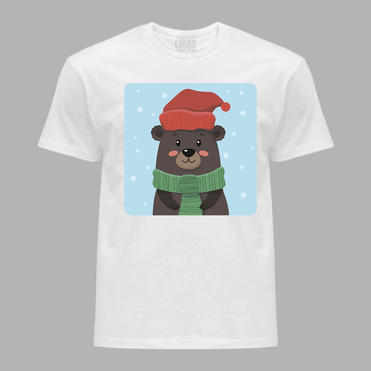 Футболка чоловіча з новорічним принтом "Зимовий ведмідь" (0211319), фото 1