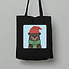 Екосумка шопер з бавовни 38х40см з новорічним принтом "Зимовий ведмідь" (0211319), фото 2