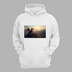 Худі з принтом "Дракон на горі на світанку" (231009)