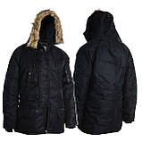 Зимова куртка парка американська  N3B Us чорна 10181202 Mil-Tec розмір L, фото 3