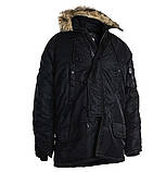 Зимова куртка парка американська  N3B Us чорна 10181202 Mil-Tec розмір L, фото 4