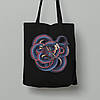 Екосумка шопер з бавовни 38х40см з принтом "Заплутаний дракон" (231011), фото 2