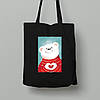 Екосумка шопер з бавовни 38х40см з новорічним принтом "Люблю тебе, ведмежатко" (0211345), фото 2