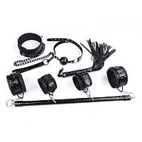 Набор девайсов для БДСМ игр черного цвета Bdsm4u 6 предметов - магазин без очередей AllInOne