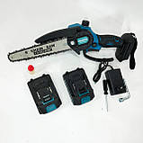 Ручна пилка з шиною, Легка акумуляторна пилка для обрізання гілок, Міні ланцюгова пилка, фото 2