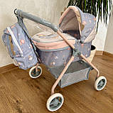 Іграшкова коляска для ляльки із сумочкою DeCuevas 86080, фото 10