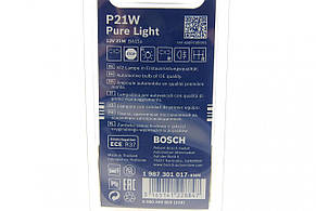 Автолампа P21W 12V 21W BA15s Pure Light BL к-кт 2шт 1 987 301 017, фото 3