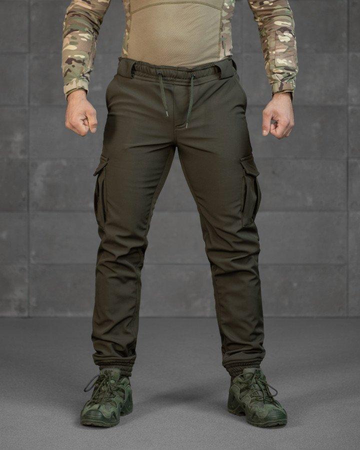 Зимові штани soft shell BANDIT олива ТР6407