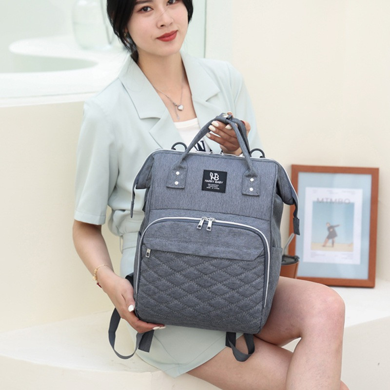 Рюкзак-сумка для мам з кріпленням на коляску HARRY BABY сірий (GS-115256), фото 1