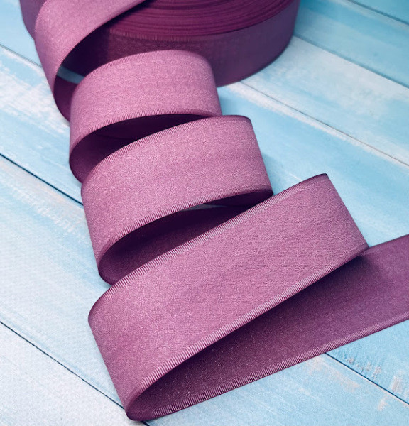 Стрічка декоративна "Рубчик" 38 мм, колір- бузковий, арт (010906), 1 метр, Бузковий, фото 1