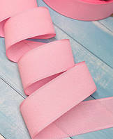 Стрічка декоративна "Рубчик" 38 мм, колір- рожевий, 1 метр, Рожевий