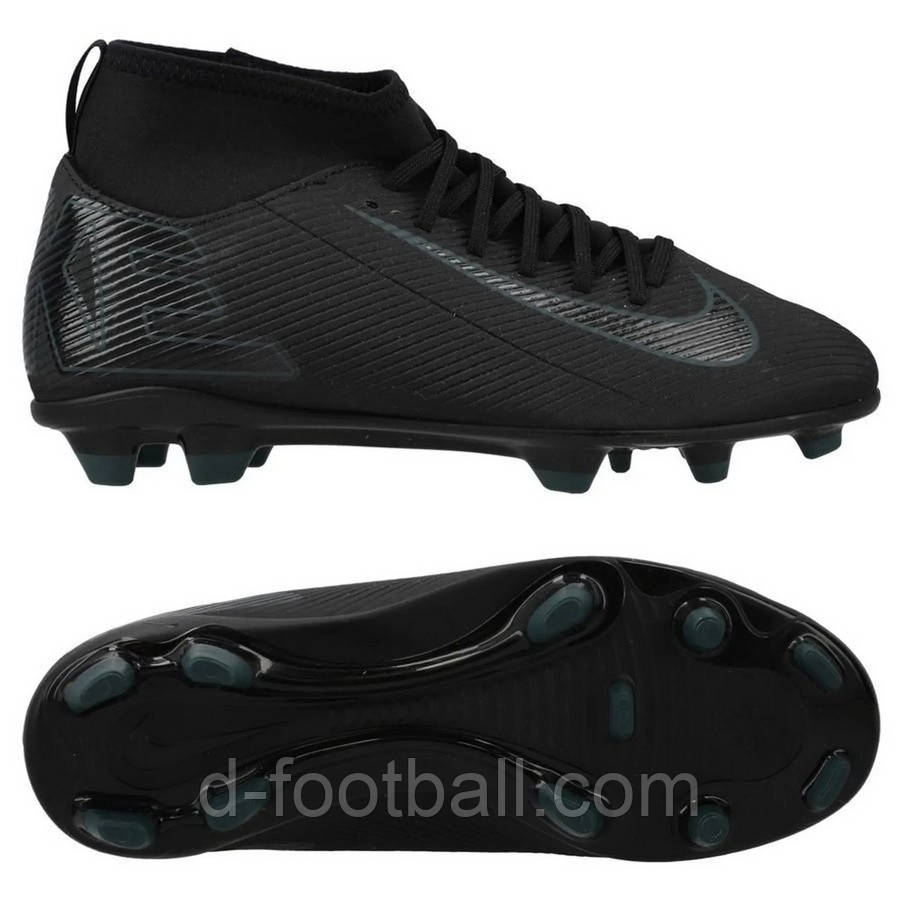 Дитячі бутси Nike Mercurial Superfly 10 Club FG/MG FQ8318-002, Чорний, Розмір (EU) — 34