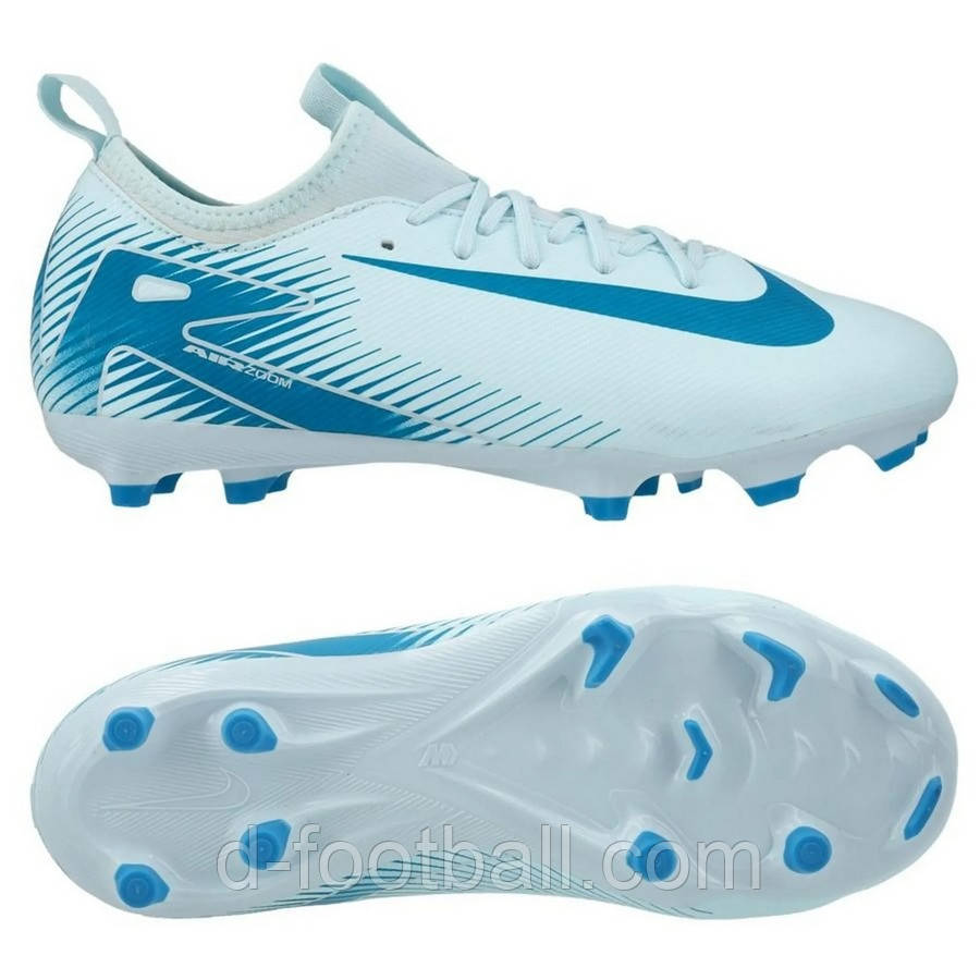 Дитячі футбольні бутси Nike Air Zoom Mercurial Vapor 16 Academy MG Junior FQ8392-400, Блакитний, Розмір (EU) —