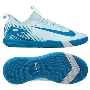 Дитячі футзалки Nike MERCURIAL JR ZOOM VAPOR 16 ACADEMY IC FQ8411-400, Блакитний, Розмір (EU) — 32