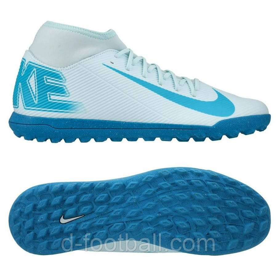 Чоловічі сороконіжки Nike Mercurial Superfly 10 Club TF FQ8317-400, Блакитний, Розмір (EU) — 42