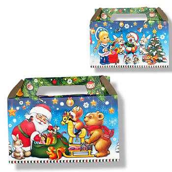 Упаковка для цукерок Новий рік 200-300 грам
