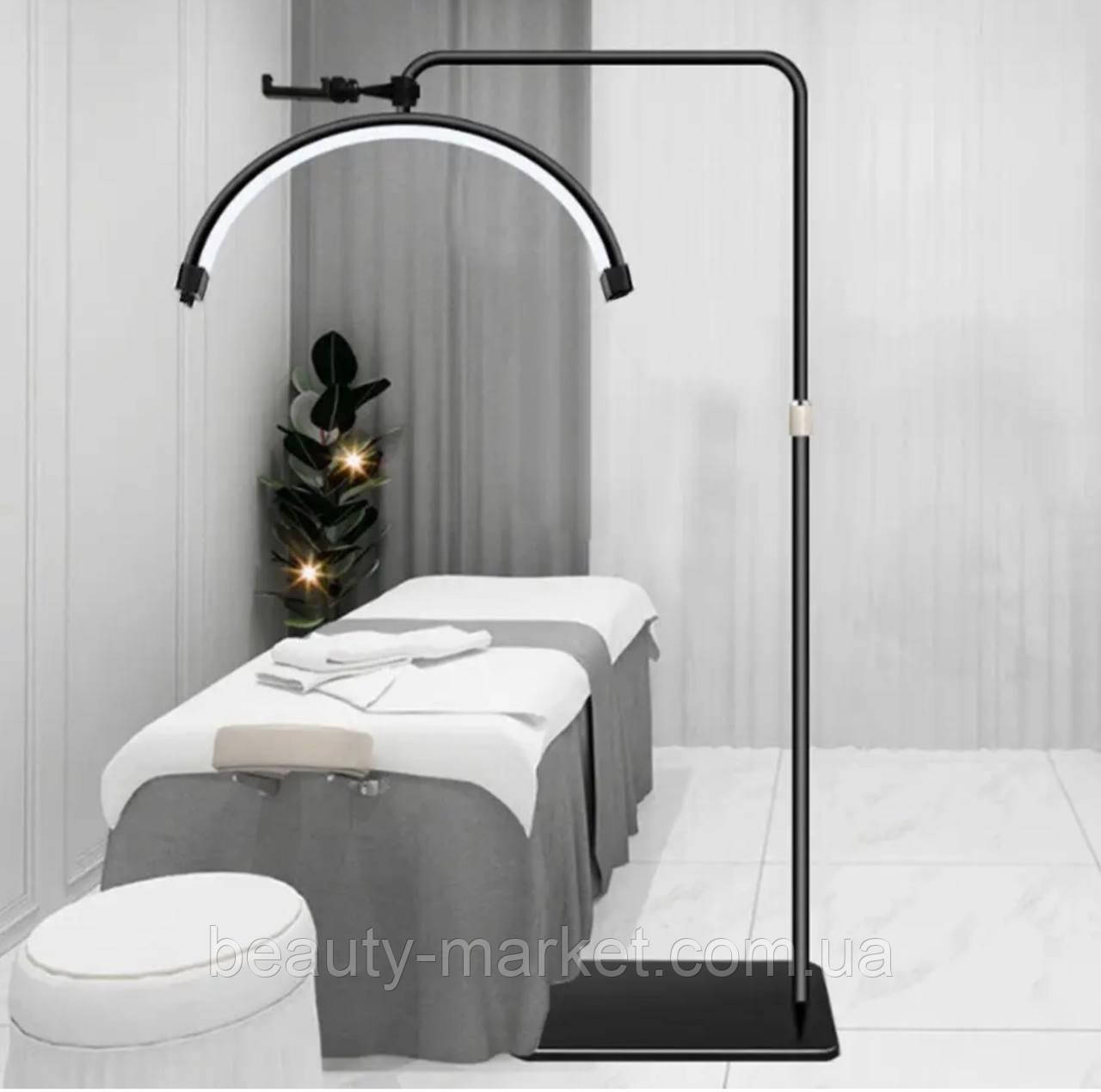 Безтіньова Led лампа для бьюті майстра універсальна HD-M40X 36W прямокутна, black