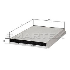 Фільтр салона MERCEDES-BENZ SPRINTER, VW CRAFTER Smartex AC14088  (K 1288 / WP9330 / LA 307 / CU 3569)