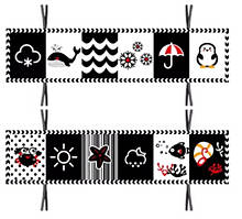 Розвиваюча двустороння книжка-бортик монтесорі для малюків чорно-біла, 1шт (ракушка)