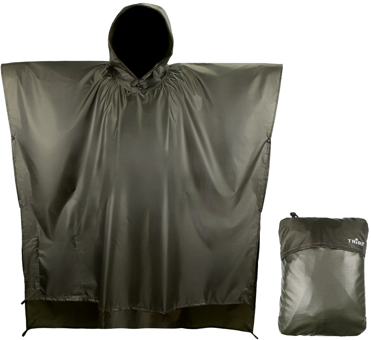 Плащ-пончо Tribe Tarp Poncho Pro T-KE-0013 Olive | Водонепроникний тактичний дощовик для військових, полювання, риболовлі