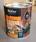 Лазур для деревини алкідна захисна глянцева 3 в 1 грунтовка антисептик декоративний лак Lazur Rolax № 103 Махагон 0.75 л, фото 6