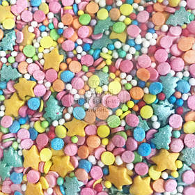 Посипка кондитерська — Ялинки та конфеті — 100 г