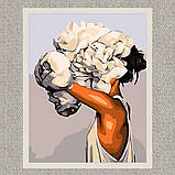 Картина за номерами Люди. Чуттєва дівчина у квітах 40*50 см Art Craft 10017-AC, фото 2