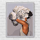 Картина за номерами Люди. Чуттєва дівчина у квітах 40*50 см Art Craft 10017-AC, фото 6