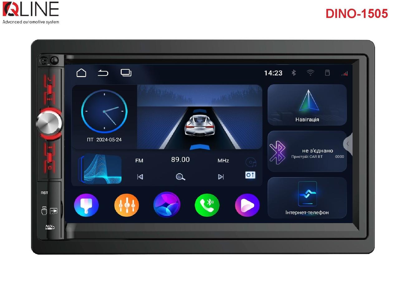 Мультимедіа 2-DIN Qline Dino-1505 Android 13 3/32, фото 1