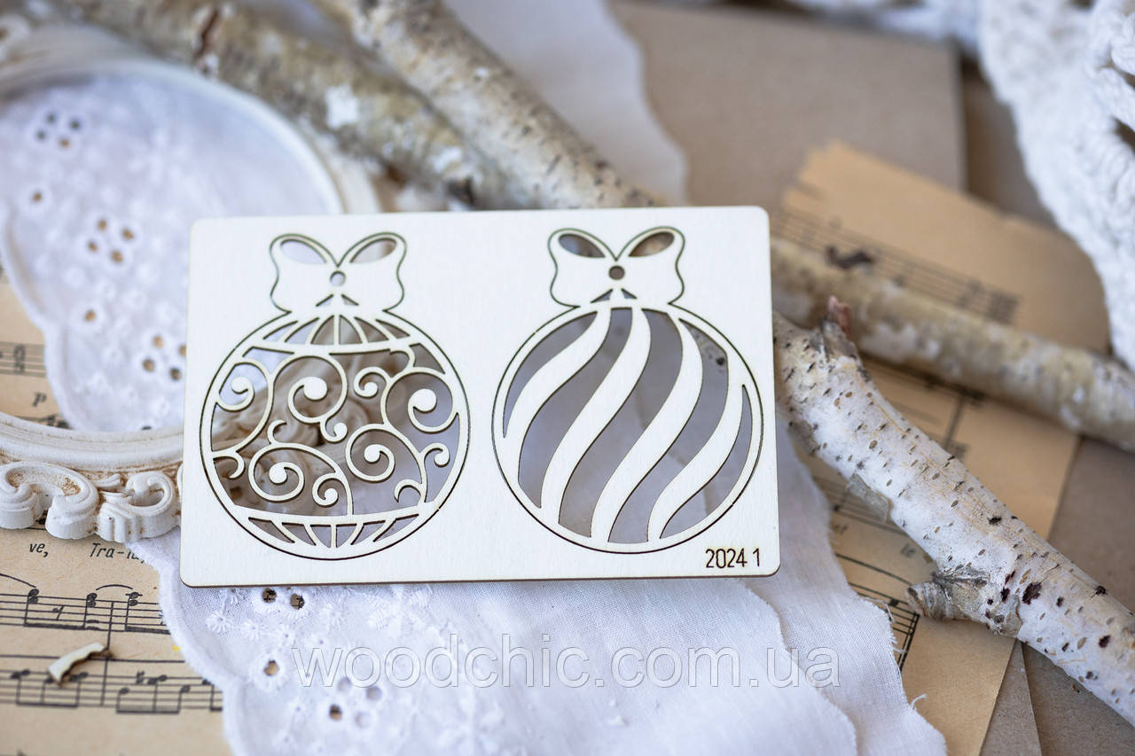 Чіпборд новорічні іграшки 1, фото 1