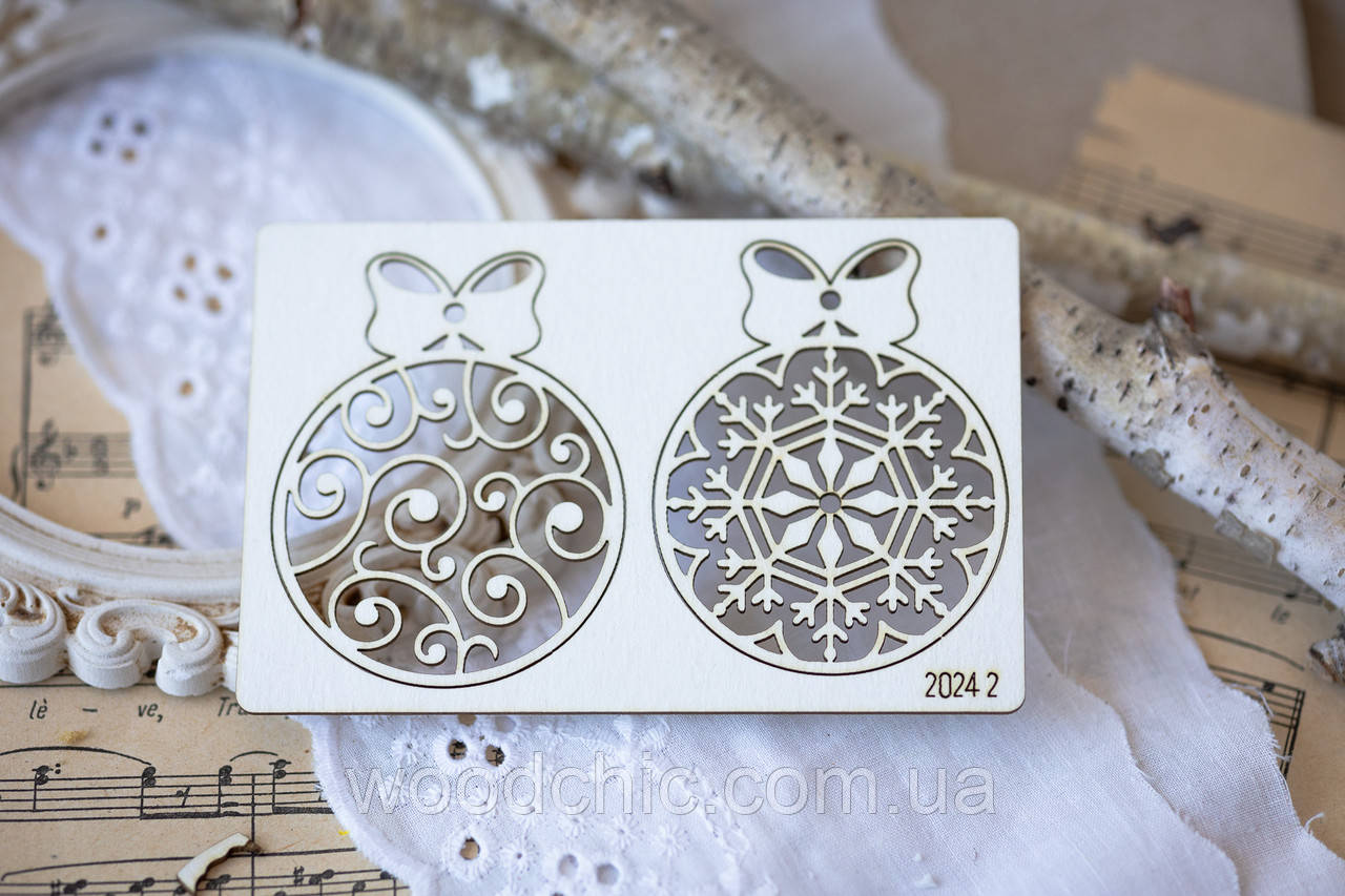 Чіпборд новорічні іграшки 2, фото 1