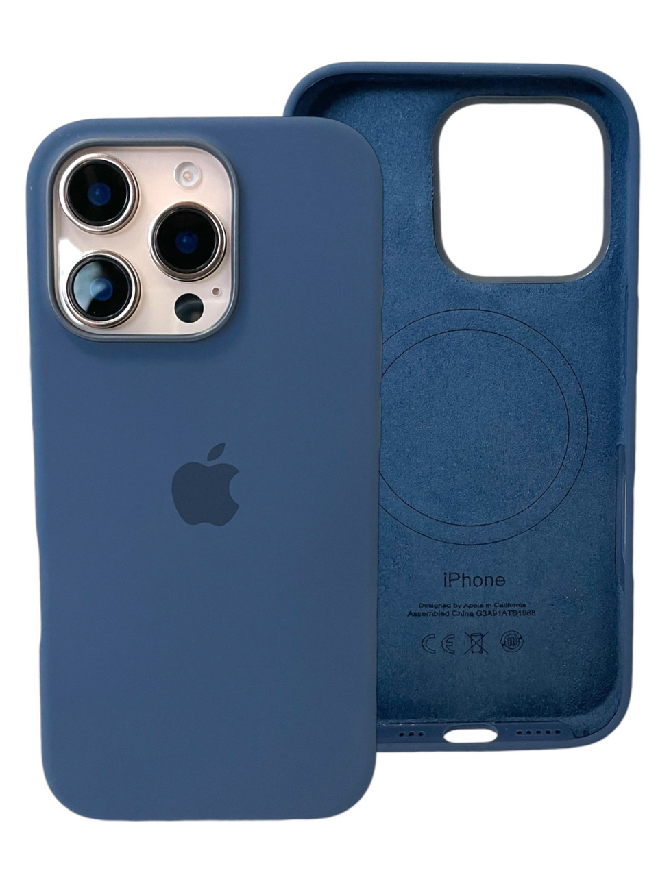 Original Silicone Case for iPhone iPhone 16 Pro, Dark Blue