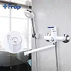 F2234 ванна одноваж. довг. пл. вилив лат. корпус Ø35 (білий/хром) {10/1}, фото 2