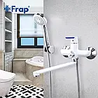 F2234 ванна одноваж. довг. пл. вилив лат. корпус Ø35 (білий/хром) {10/1}, фото 3