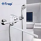 Змішувач для ванни Frap F2241, білий/хром, фото 3