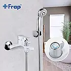 Змішувач для ванни Frap F3241 короткий литий вилив колір глянцевий білий/хром, фото 3