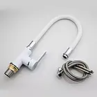 Змішувач для кухні Frap F4041 з гнучким виливом, білий/хром, фото 5