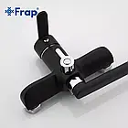 F2242 ванна одноваж. довг. пл. вилив лат. корпус Ø35 (чорний/хром) {10/1}, фото 4