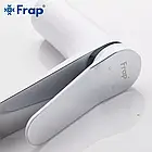 Змішувач для умивальника Frap F1045 колір білий хром, фото 5