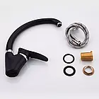 Змішувач для кухні Frap F4101-11, чорний, фото 3