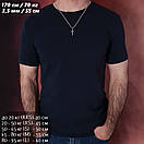 Срібна цепочка з хрестиком чоловіча. Хрестик срібло і ланцюг бісмарк. Довжина 55 см, фото 8